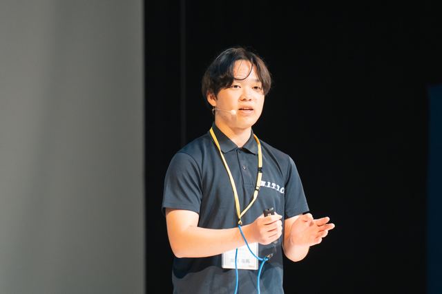 Tongaliビジネスプランコンテスト2026 ファイナルでピッチする創業メンバー・奥河